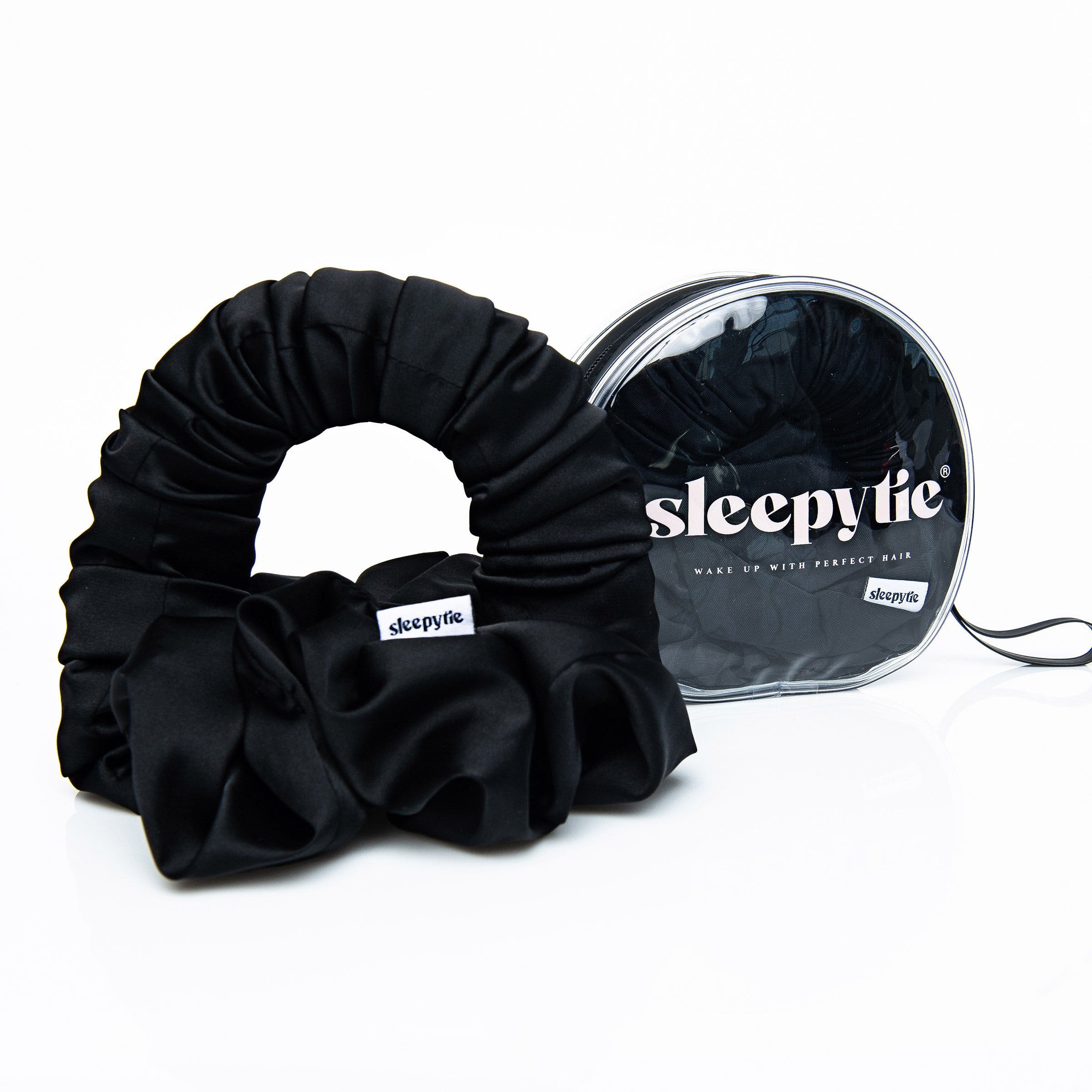 The Sleepy Tie® Medium Midnight Satin